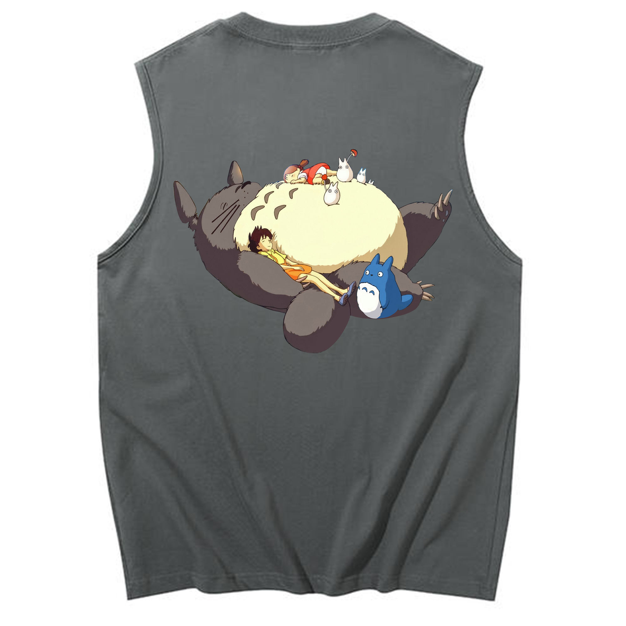 （画像用） となりのトトロ 草壁メイ 草壁サツキ My Neighbor Totoro Satsuki Kusakabe Mei Kusakabe コットン100％タンクトップ（背面プリント）